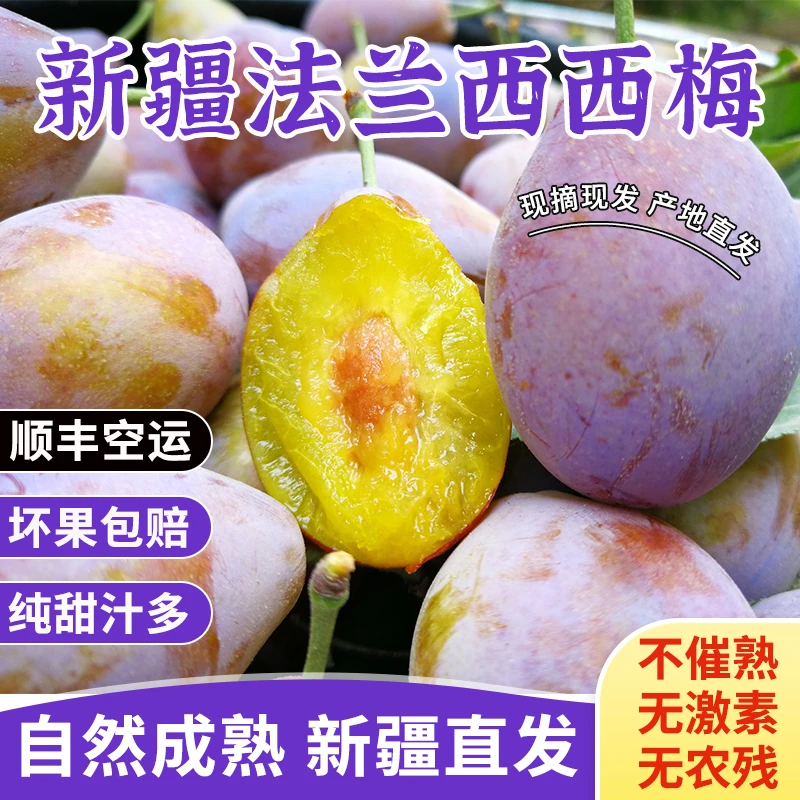 新疆西梅李子新鲜水果小法兰西应季孕妇西梅当季整箱4斤顺丰包邮