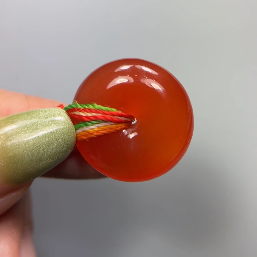 南红玛瑙冰红平安扣未镶嵌