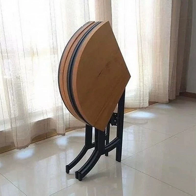 折叠餐桌家用小户型餐桌实木折叠桌简约收纳多功能伸缩折叠圆桌子