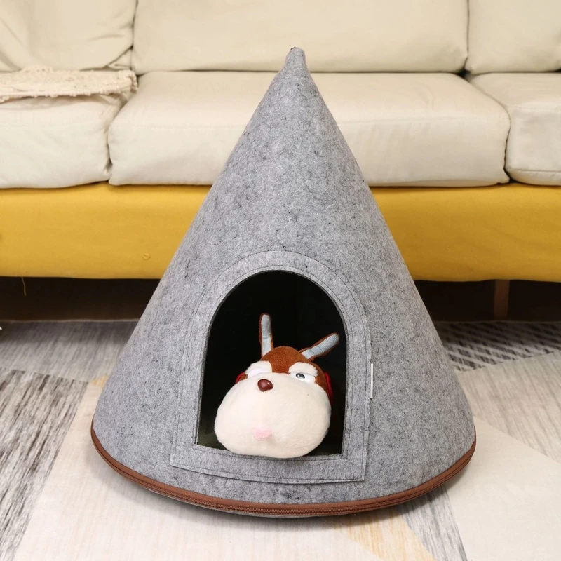 室内帐篷全包围保暖四季通用可拆卸幼猫猫屋春节冬季毛毡对联猫窝