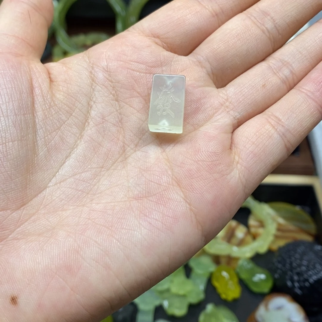 蛇纹石玉手链未镶嵌^****