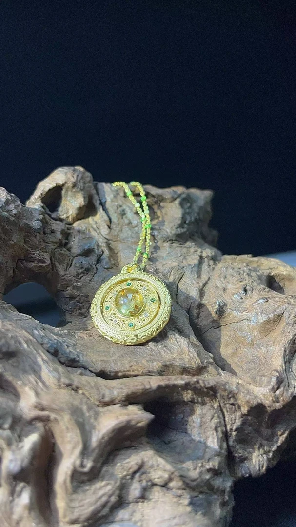 s925银项链 新中式 时来运转 金珀项链 多样性发其一