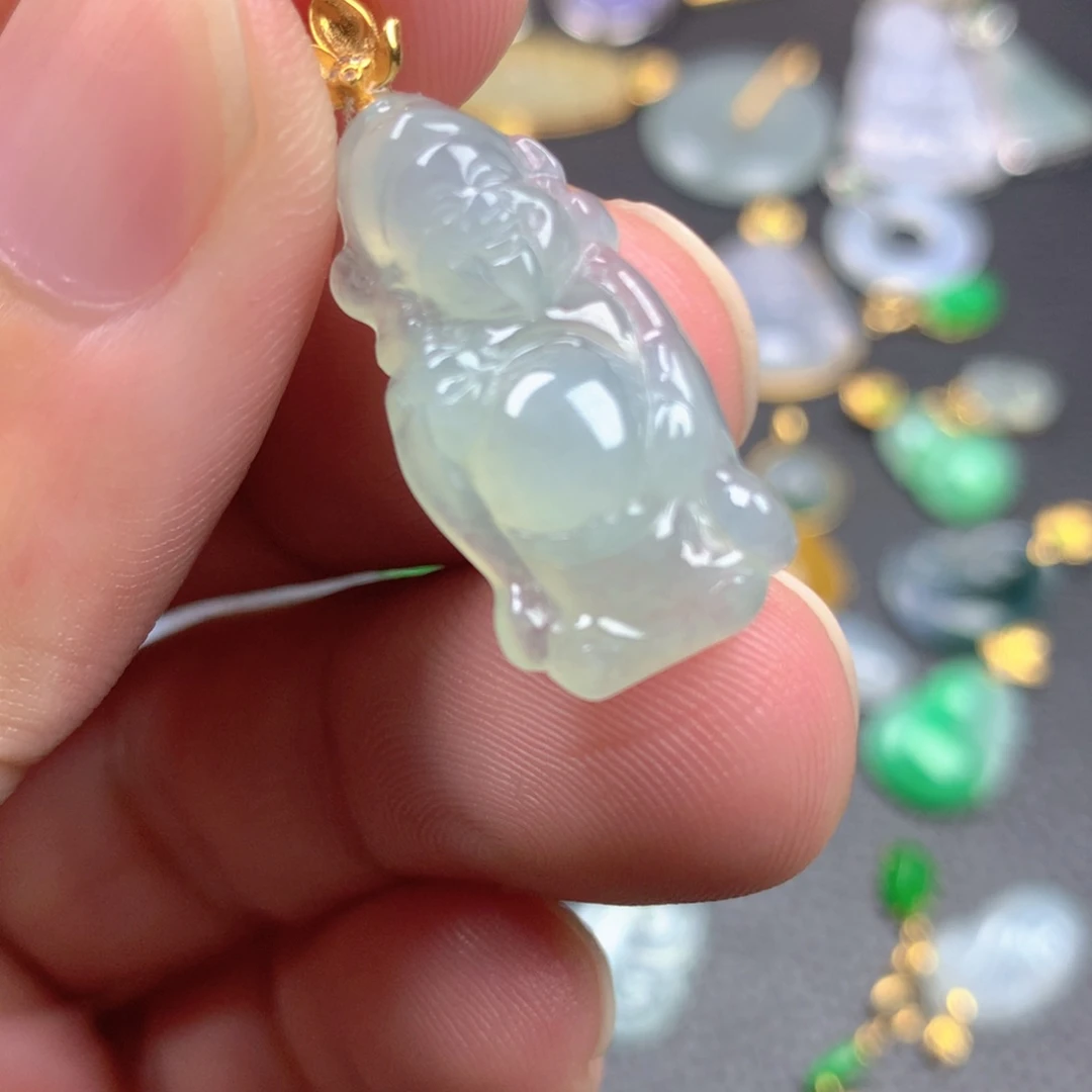 【闪购商品】颈饰18K金镶嵌翡翠翡翠