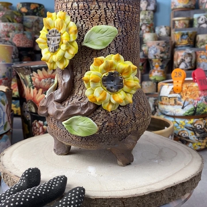 红陶景德镇艺术手绘作品
