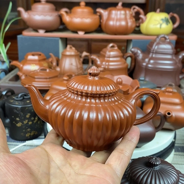 茶壶紫砂筋纹笑樱200cc原矿赵庄朱特价