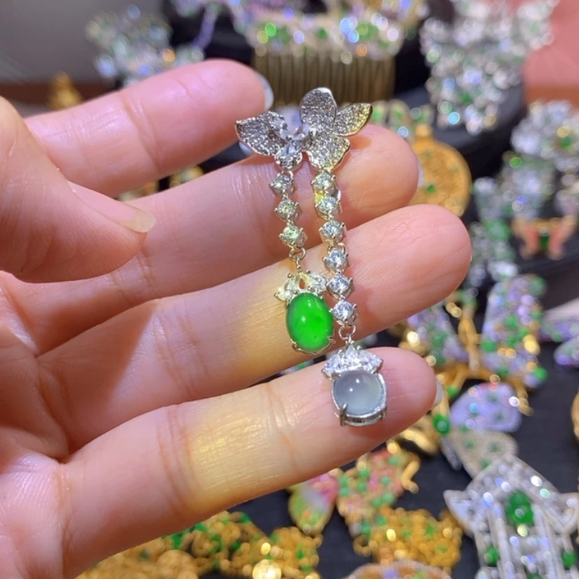 【闪购商品】银S925镶嵌挂件翡翠