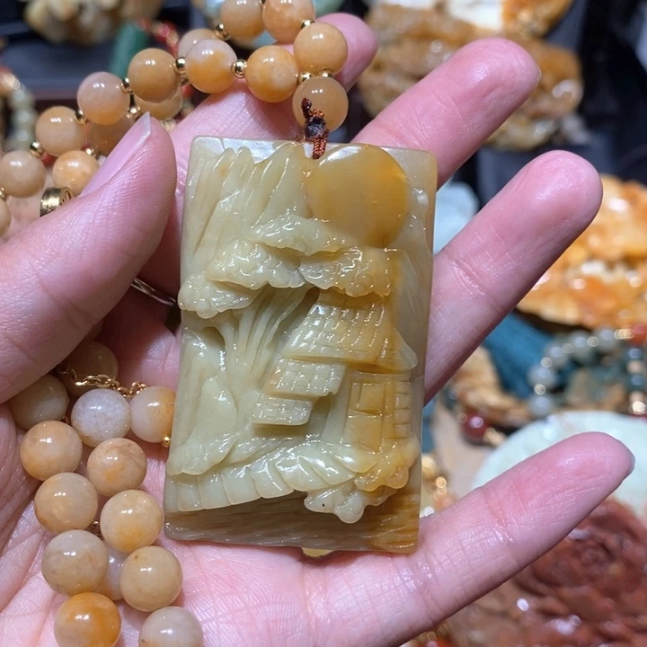 岫玉毛衣链未镶嵌