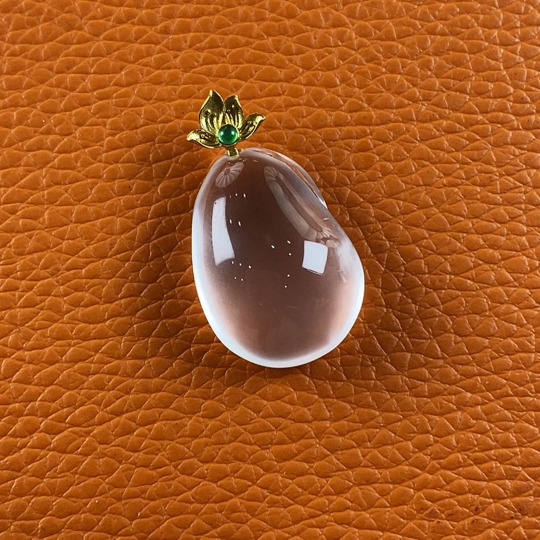 石英质玉18K金镶嵌颈饰