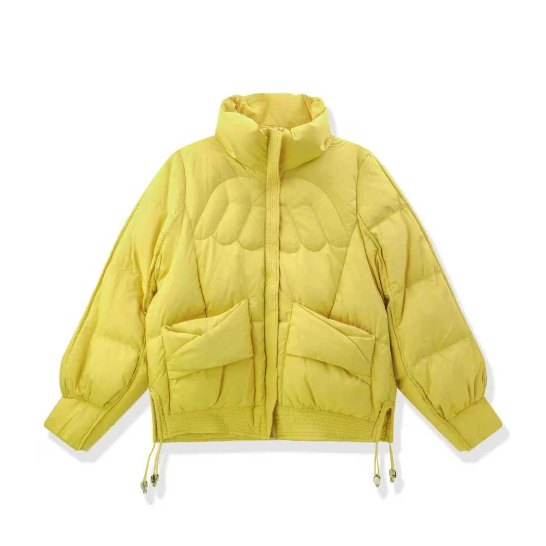 133Q常规款长袖保暖黄加厚加厚冬季立领潮流7319