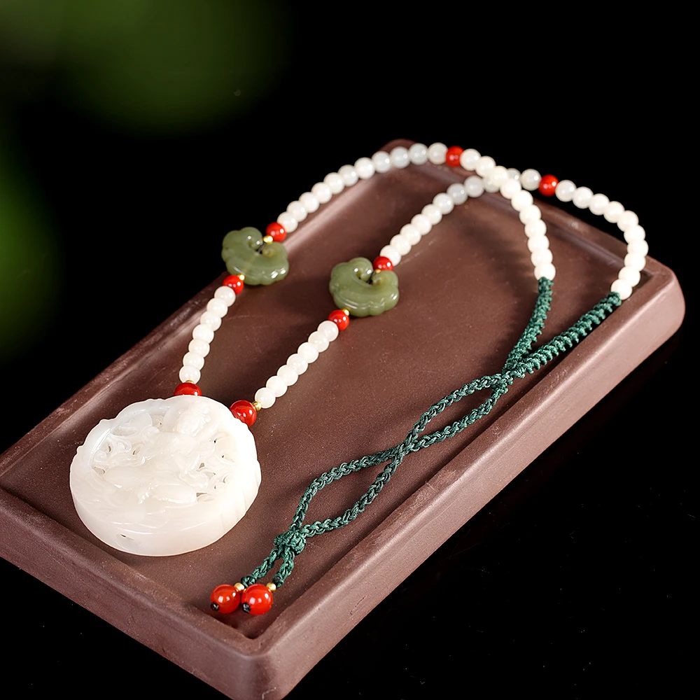 和田玉观音香囊设计项链138