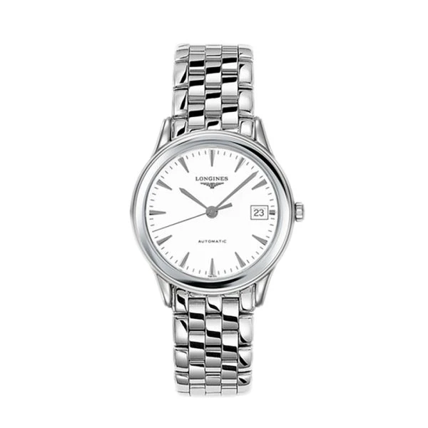99新 Longines/浪琴 军旗35.6mm/白/黑/蓝盘/机械表【24年全套】