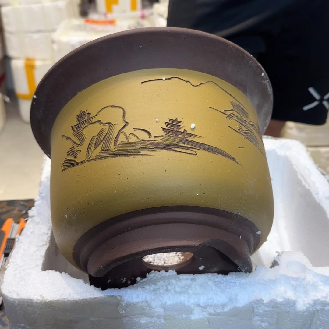 紫砂花盆口径27厘米