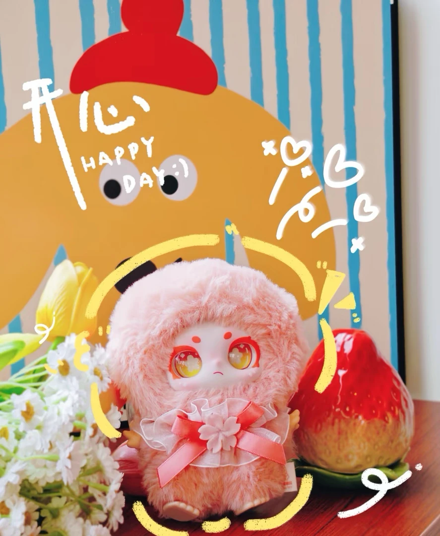 【拆盒】三只宝_小甜妹的樱花恋曲系列_潮玩摆件盲盒