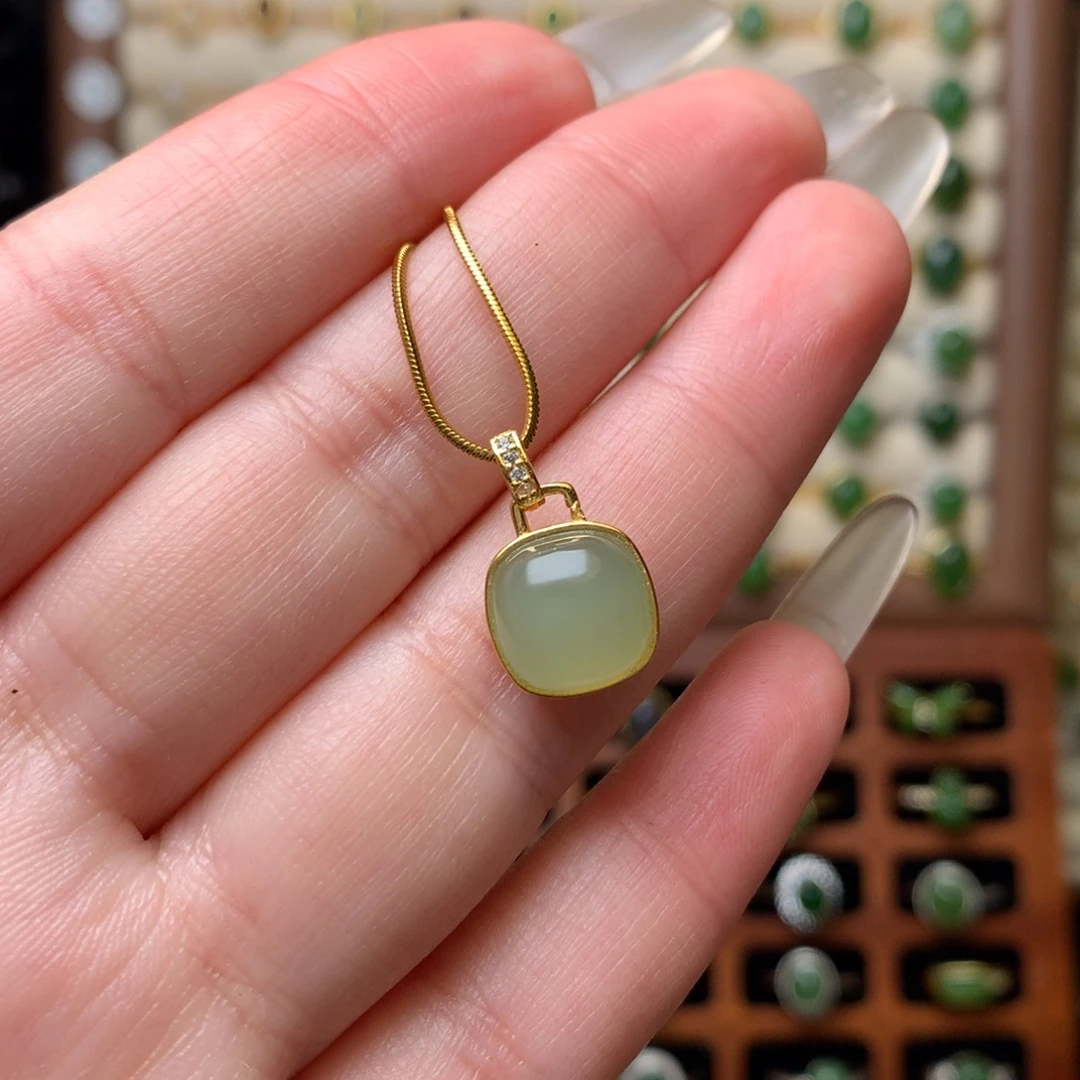 和田玉银S925镶嵌戒指