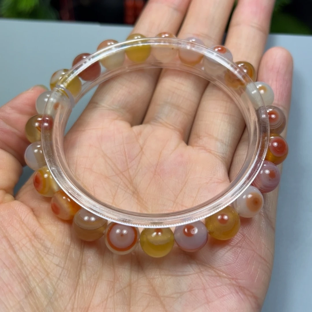 南红玛瑙天眼手串8mm+未镶嵌