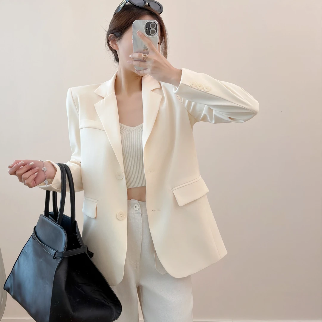 《小白定制》2025新款女士西装时尚显瘦气质长袖收腰设计师修身016