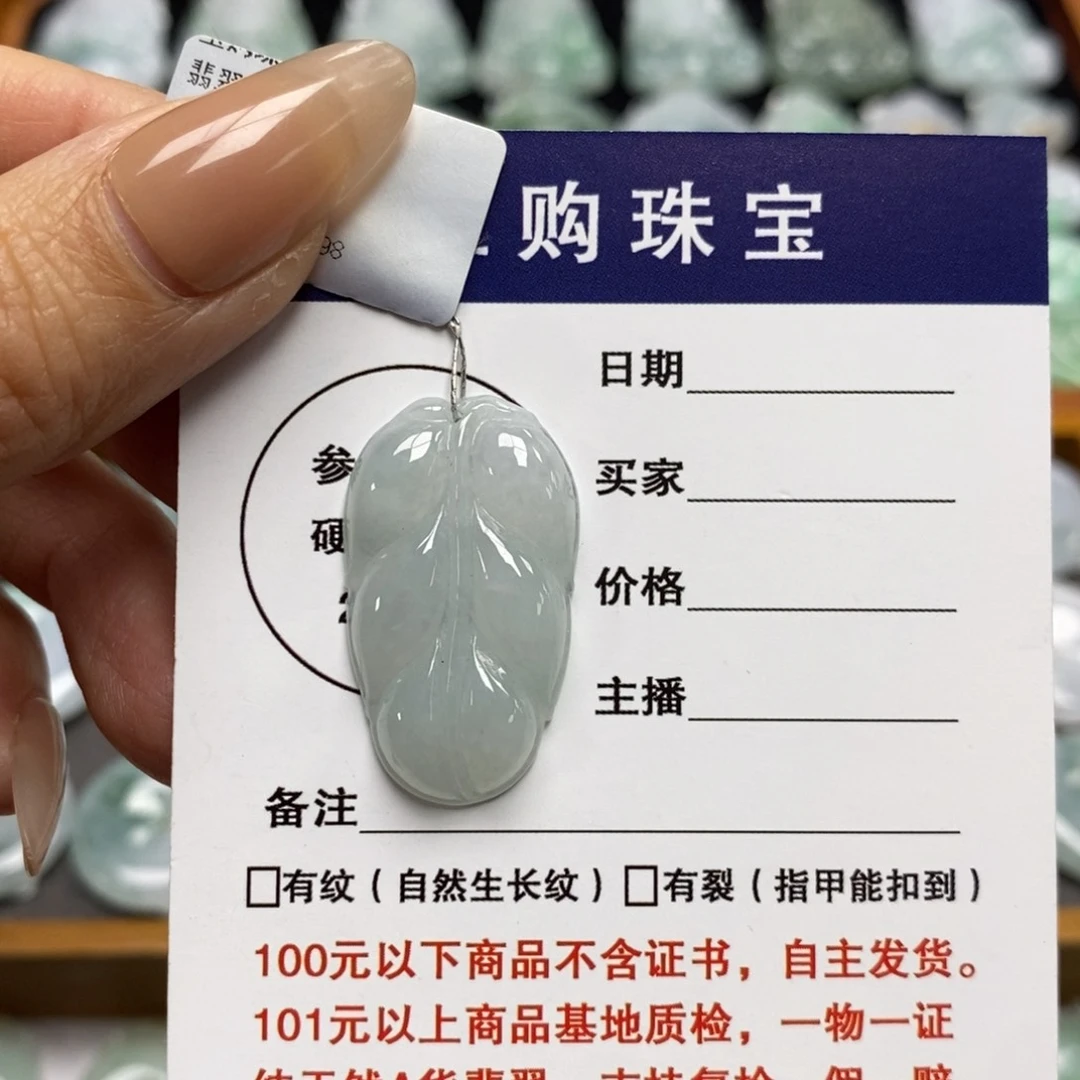 翡翠颈饰未镶嵌叶子