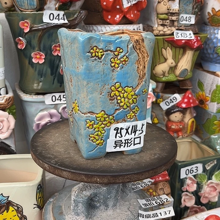 紫砂花盆粗陶材质多肉花盆