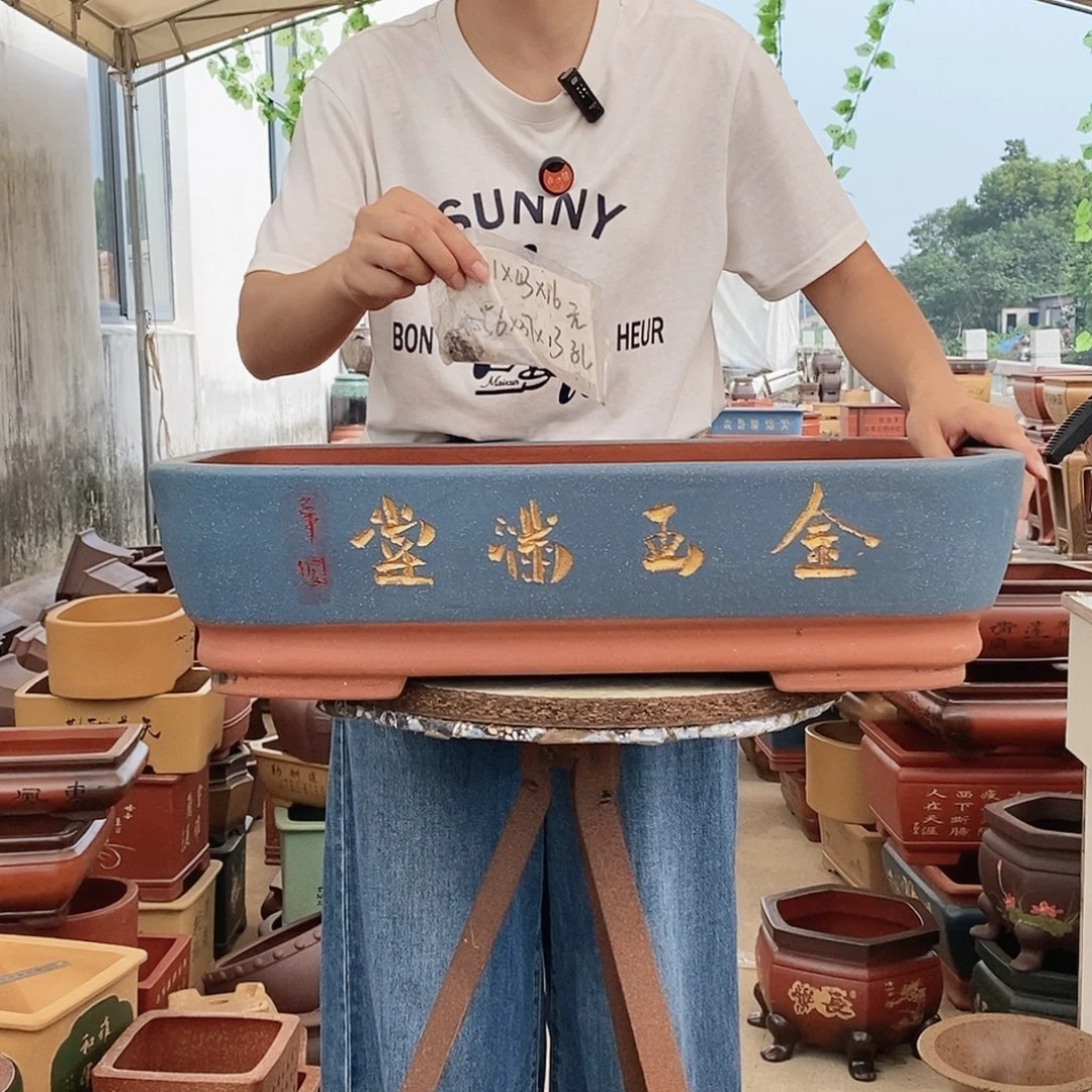 花盆段泥紫砂花盆无孔