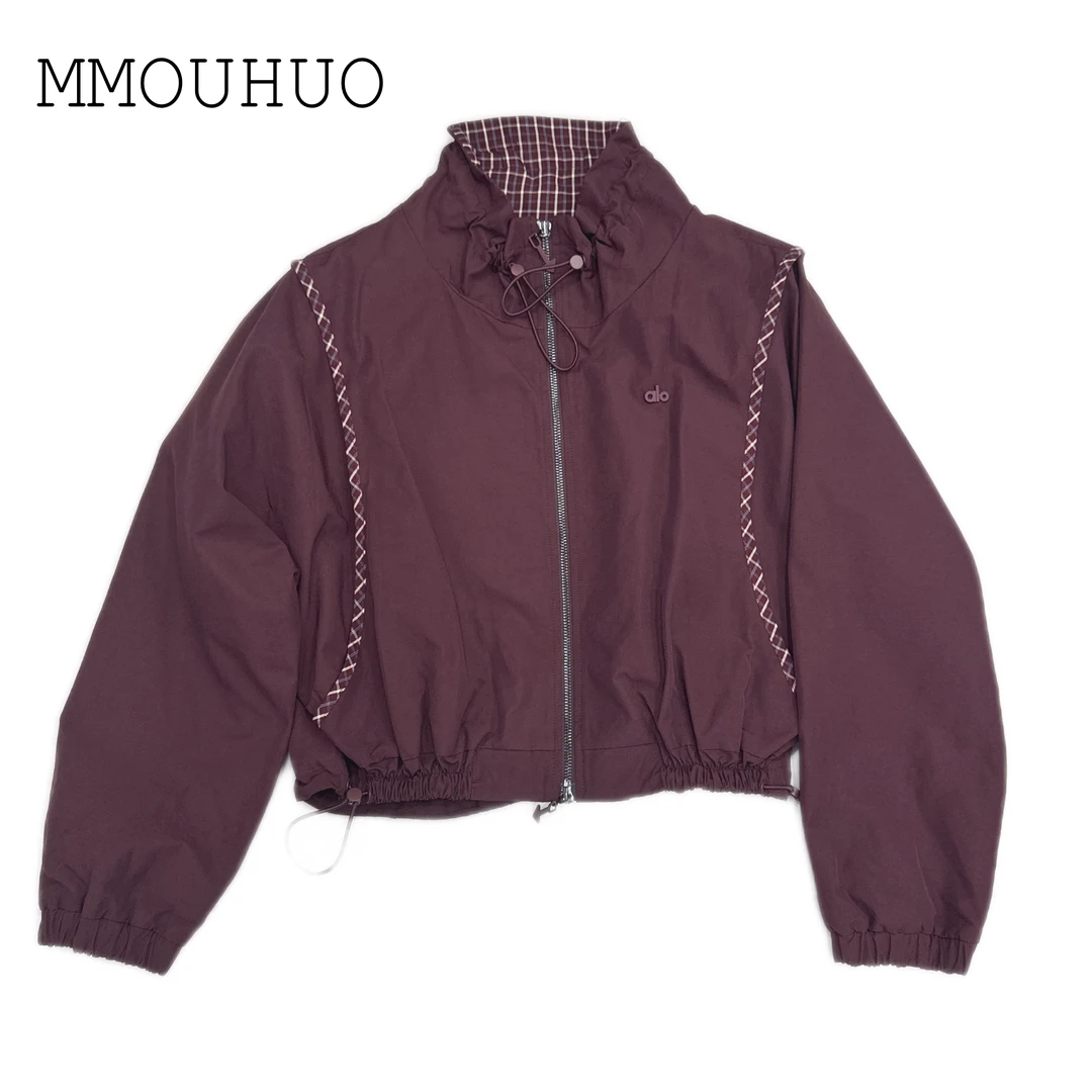 深圳MMOUHUO新款立领抽绳长袖棒球服夹克休闲外套