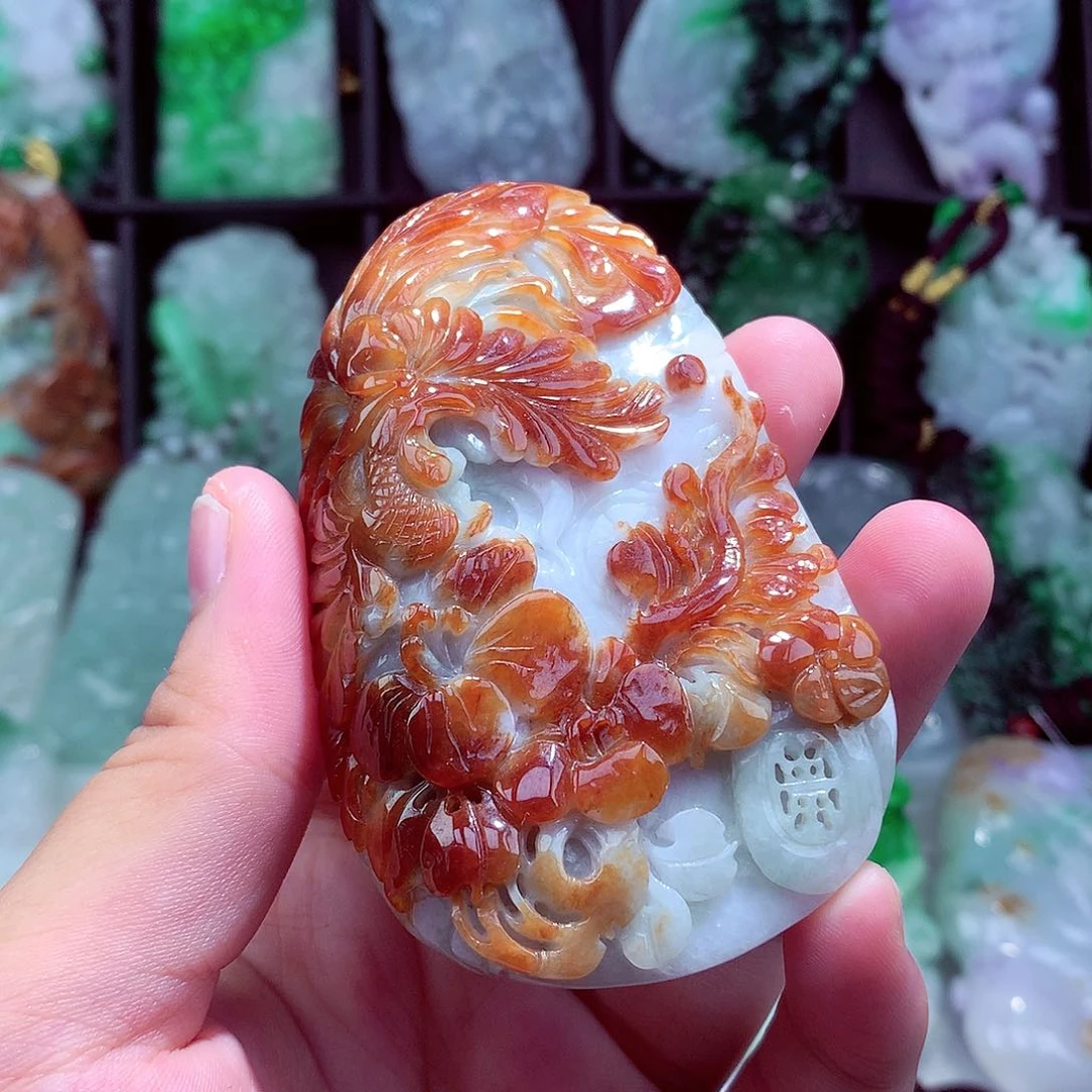 翡翠未镶嵌颈饰挂件