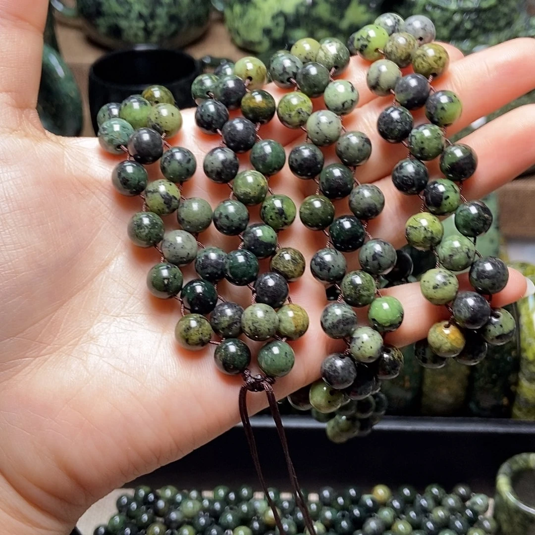 蛇纹石玉未镶嵌药王石腰链