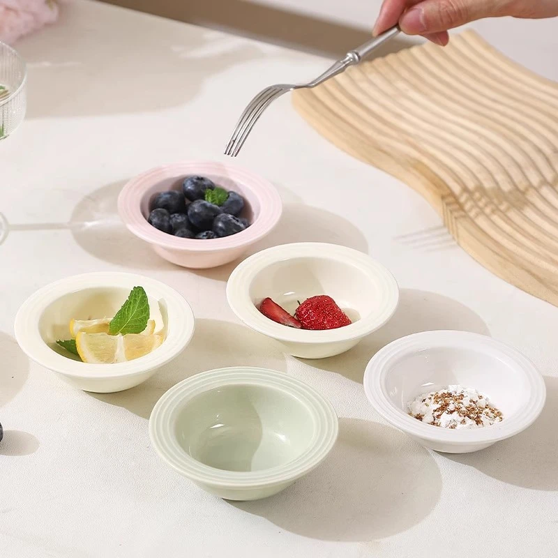 陶瓷蘸料油碟家用火锅酱料碟调味碟2025新款草帽碟家用醋碟小吃碟