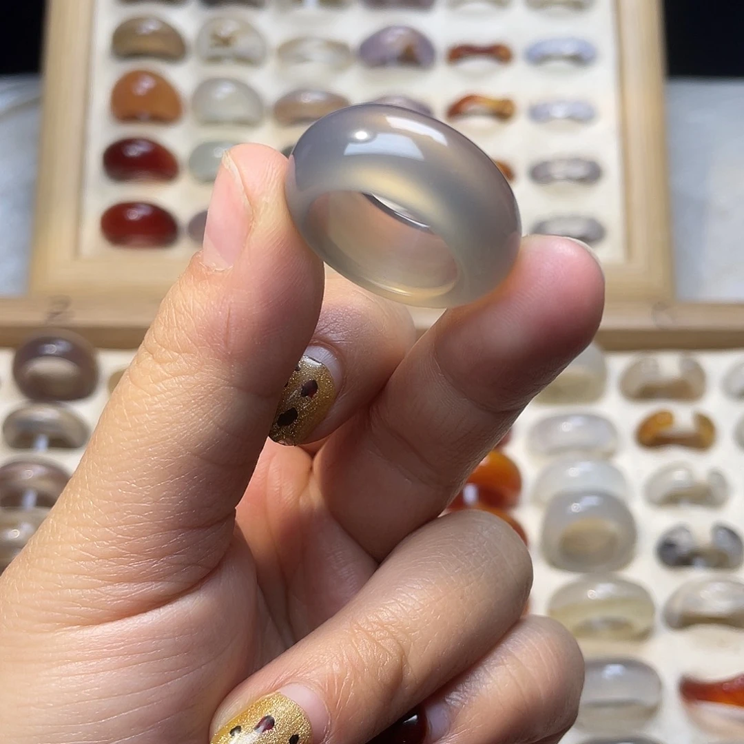 玛瑙/玉髓合金戒指A04不退换港19不退换