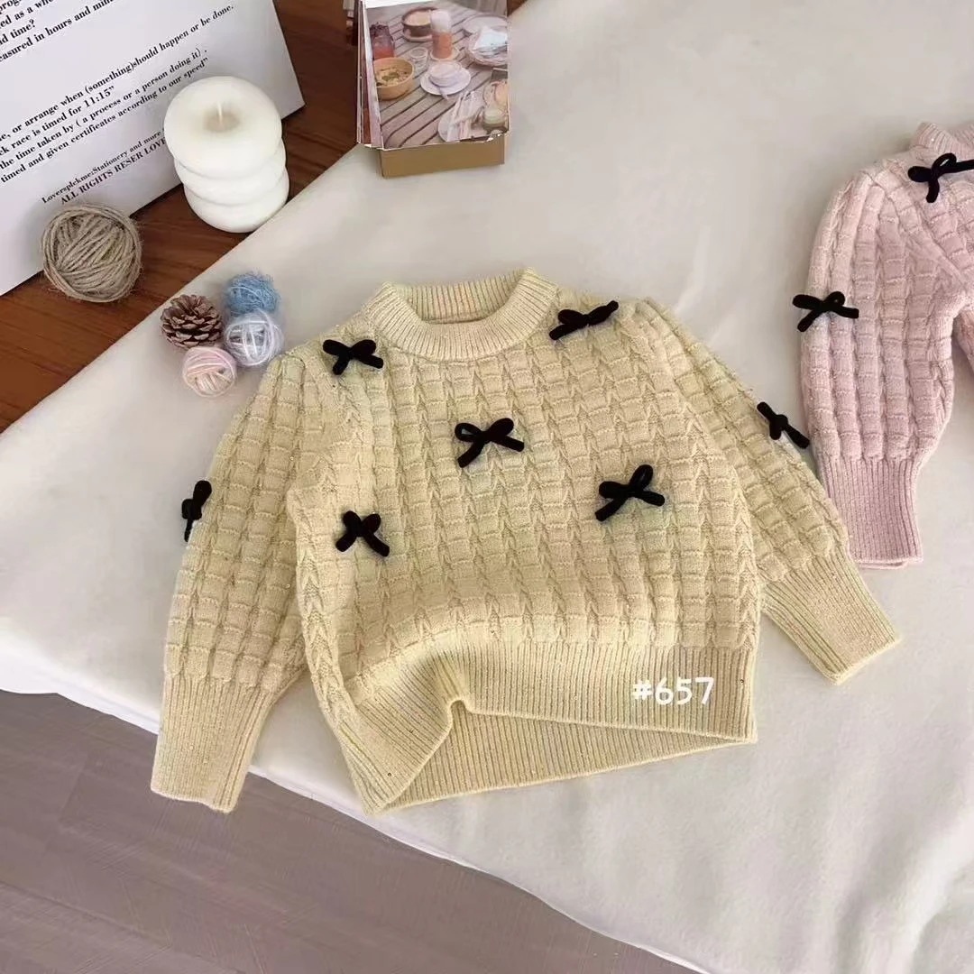 【BaoBao现货】冬款加厚不加绒毛衣满身蝴蝶结657