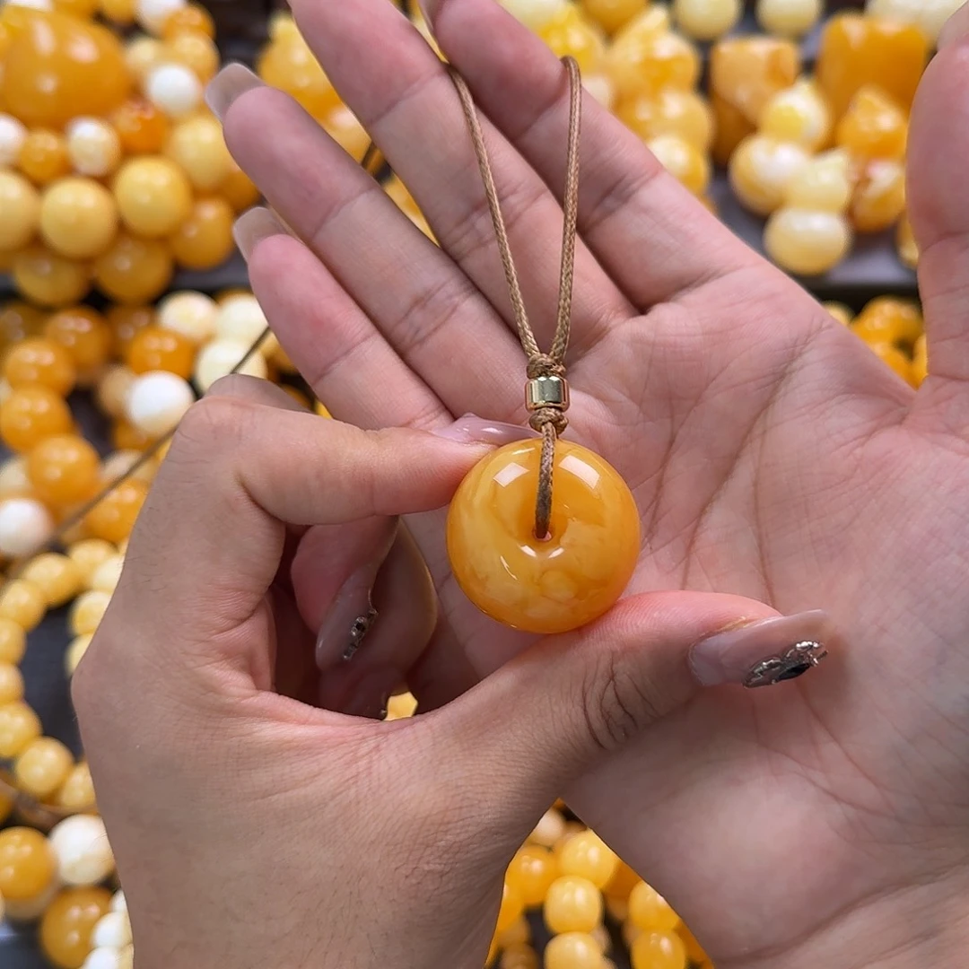 蜜蜡18K金镶嵌珠宝奇石