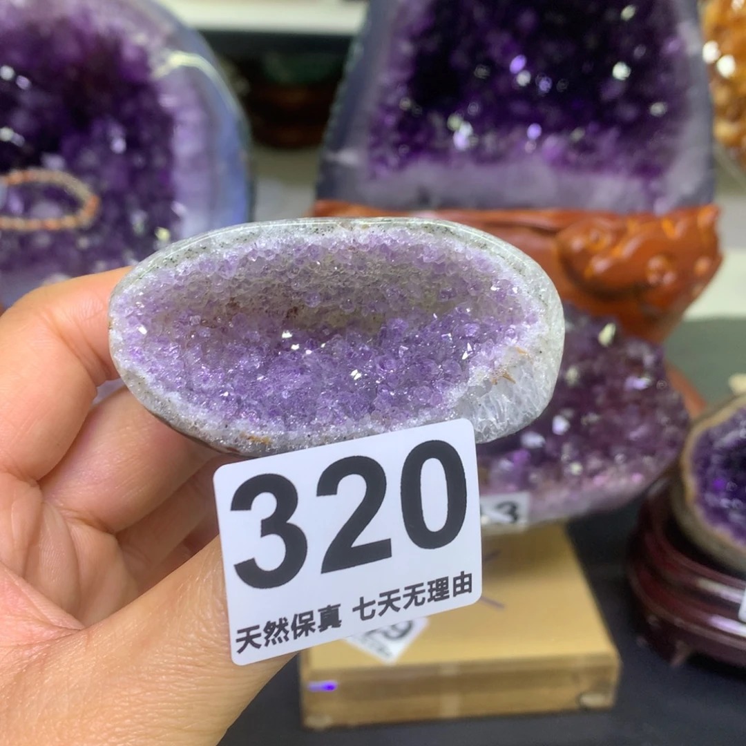 摆件紫晶未镶嵌水晶