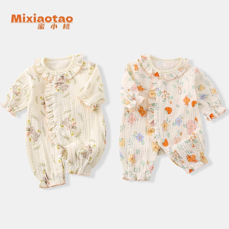 （单层）森林公园闭档哈衣连体衣哈衣宝宝婴儿儿童衣服长袖