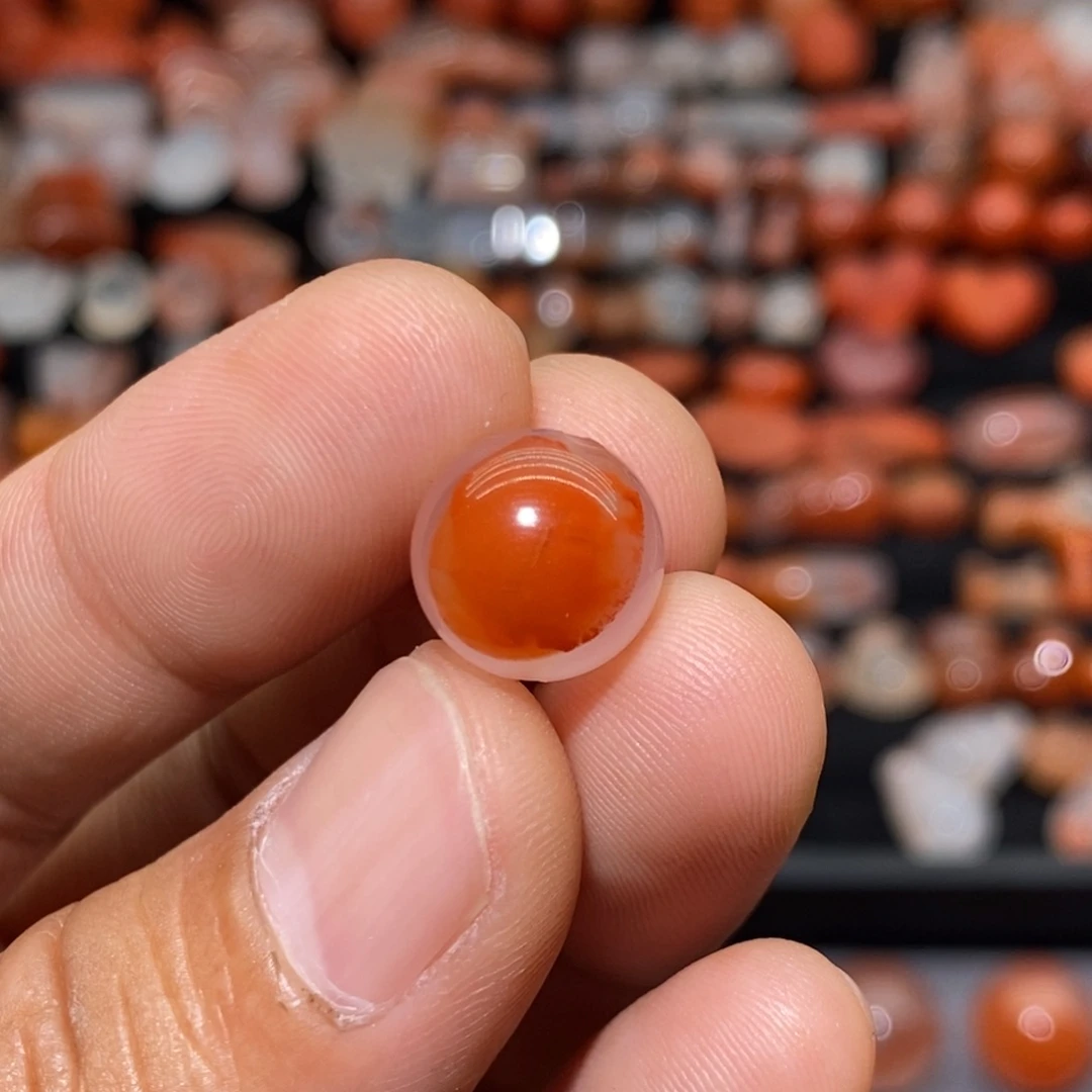 南红玛瑙冰飘未镶嵌欢*单珠11+