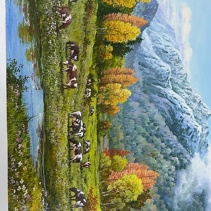 油画恭喜嘻嘻一直嘻嘻