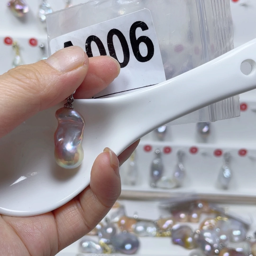 淡水珍珠巴洛克银S925镶嵌一****?