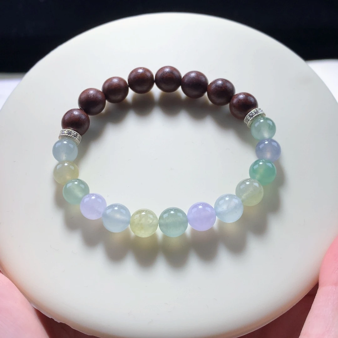 翡翠手链未镶嵌马卡龙