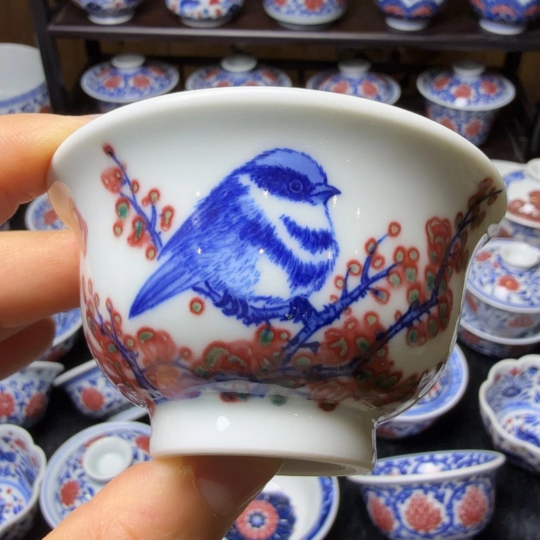 釉里红中压手杯活动款