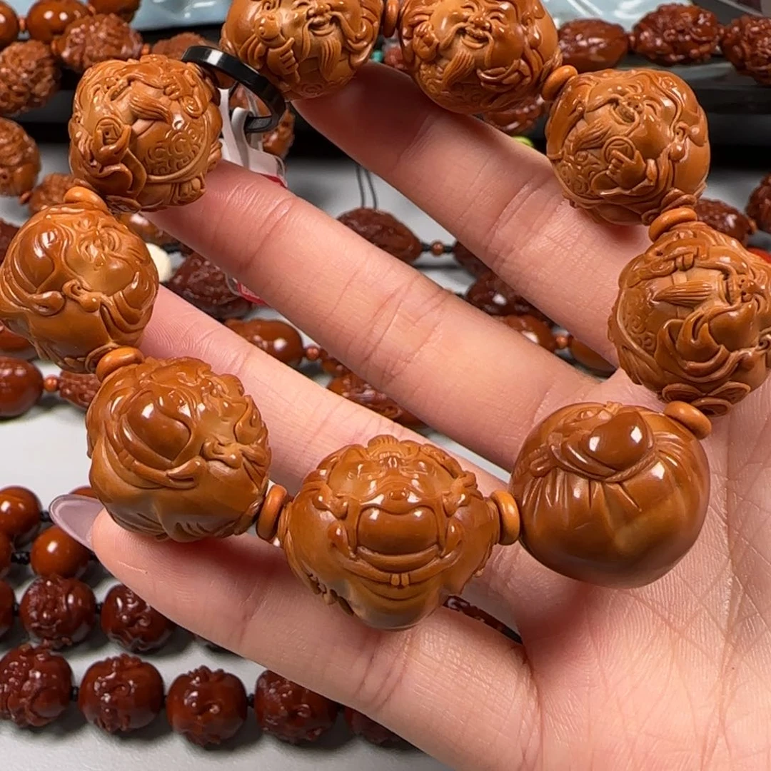 手串橄榄核油核八宝横财神手串