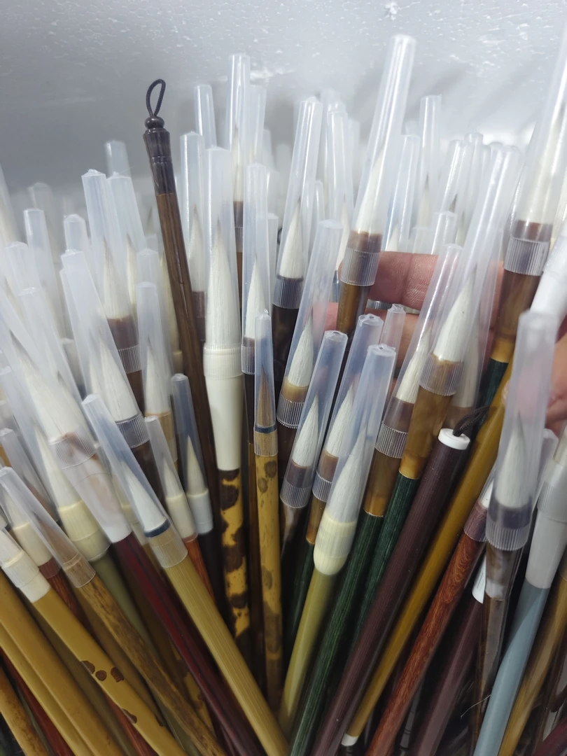 （邹小清笔庄）笔杆瑕疵品库存笔搭配10支笔随机10支毛笔