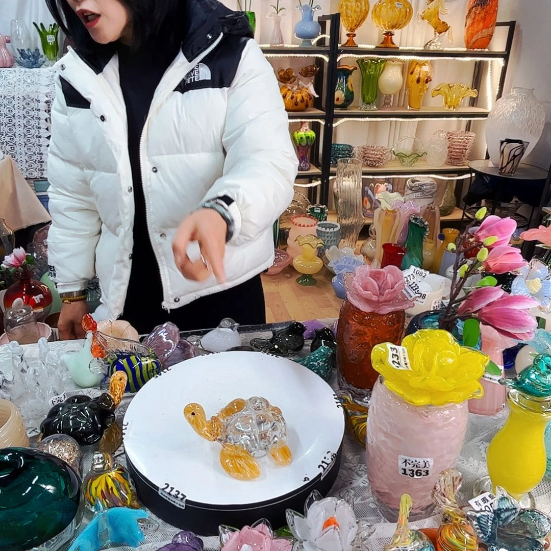 乌龟家悦美居琉璃摆件不完美