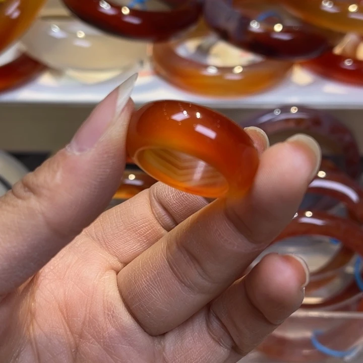 玛瑙/玉髓戒指未镶嵌?***吖