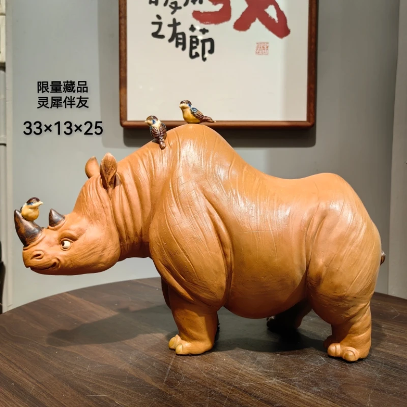 灵犀伴友限量 33×13×25高手工高温陶瓷家居摆设工艺品石湾陶