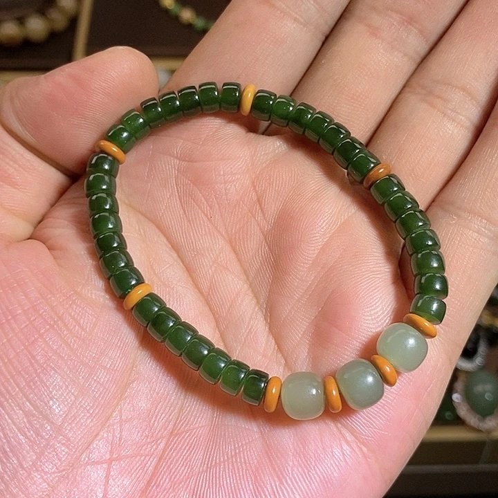 【闪购商品】未镶嵌手串和田玉（碧玉）