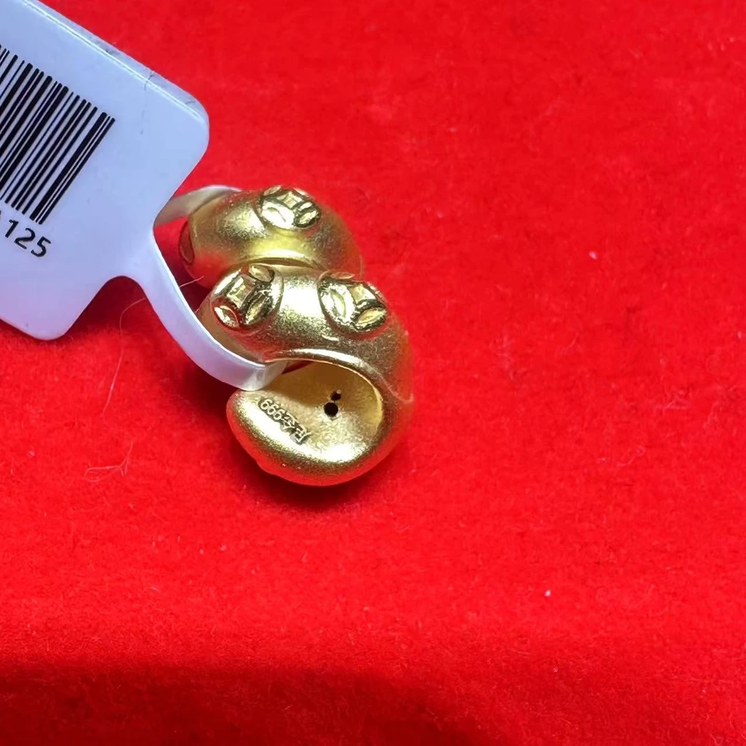【小琪金选】 足金999 铜钱卷卷蛇  1.2