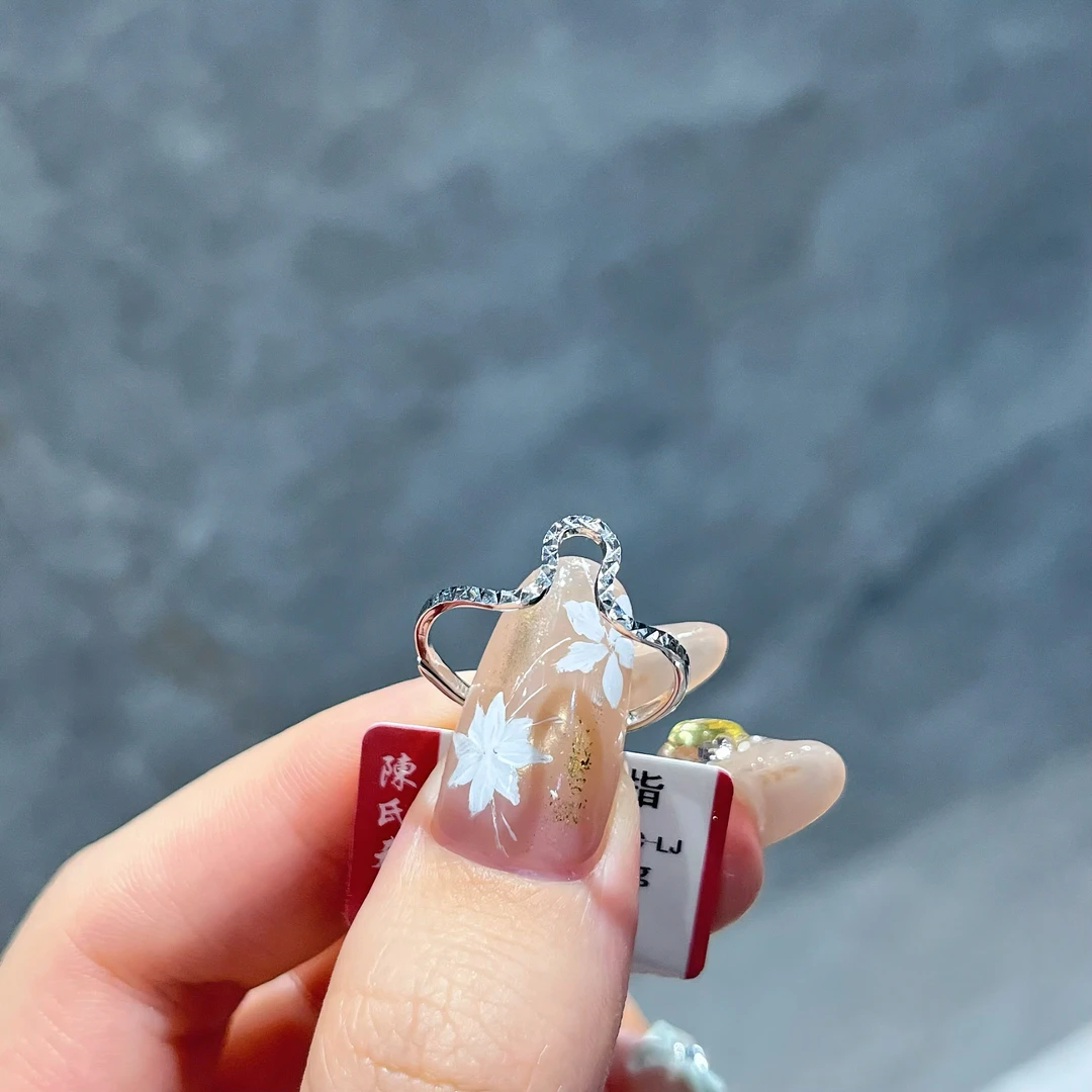 pt950 铂首饰 波浪戒指（开口戒）