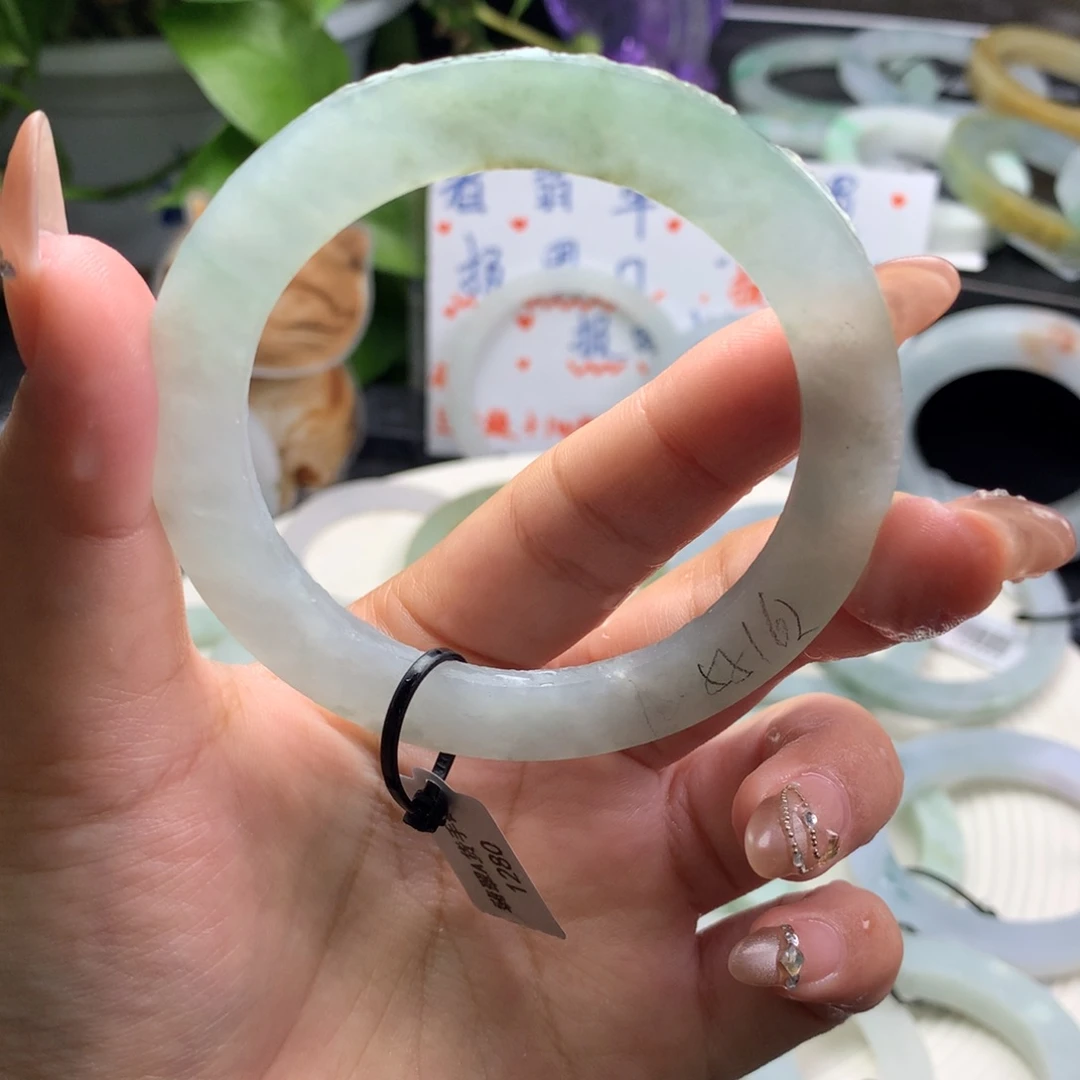 定制翡翠叮当镯未镶嵌55/62 