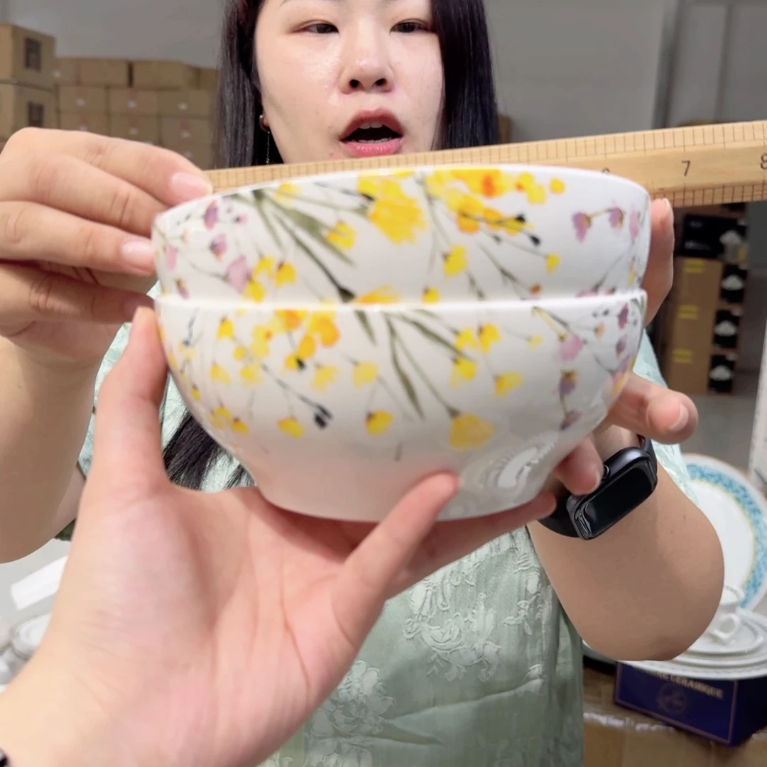 骨瓷6英寸饭碗16cm6个