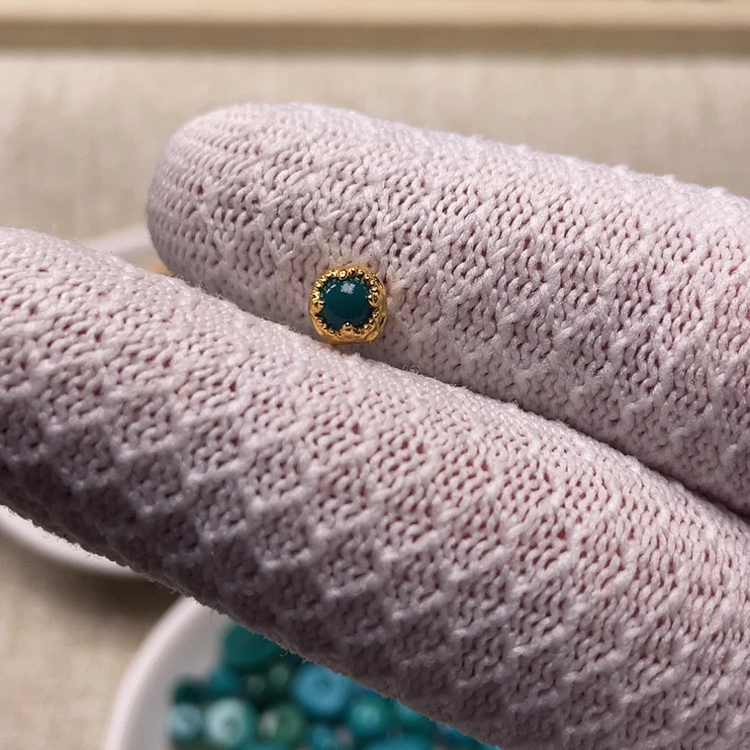 你***谁绿松石18K金镶嵌配饰6