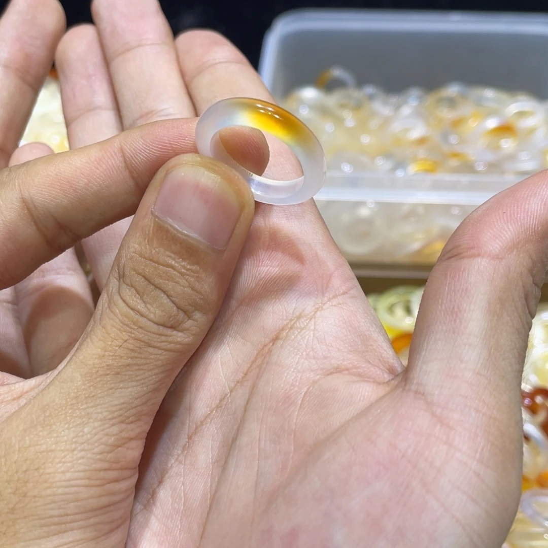 玛瑙/玉髓未镶嵌戒指30号港16