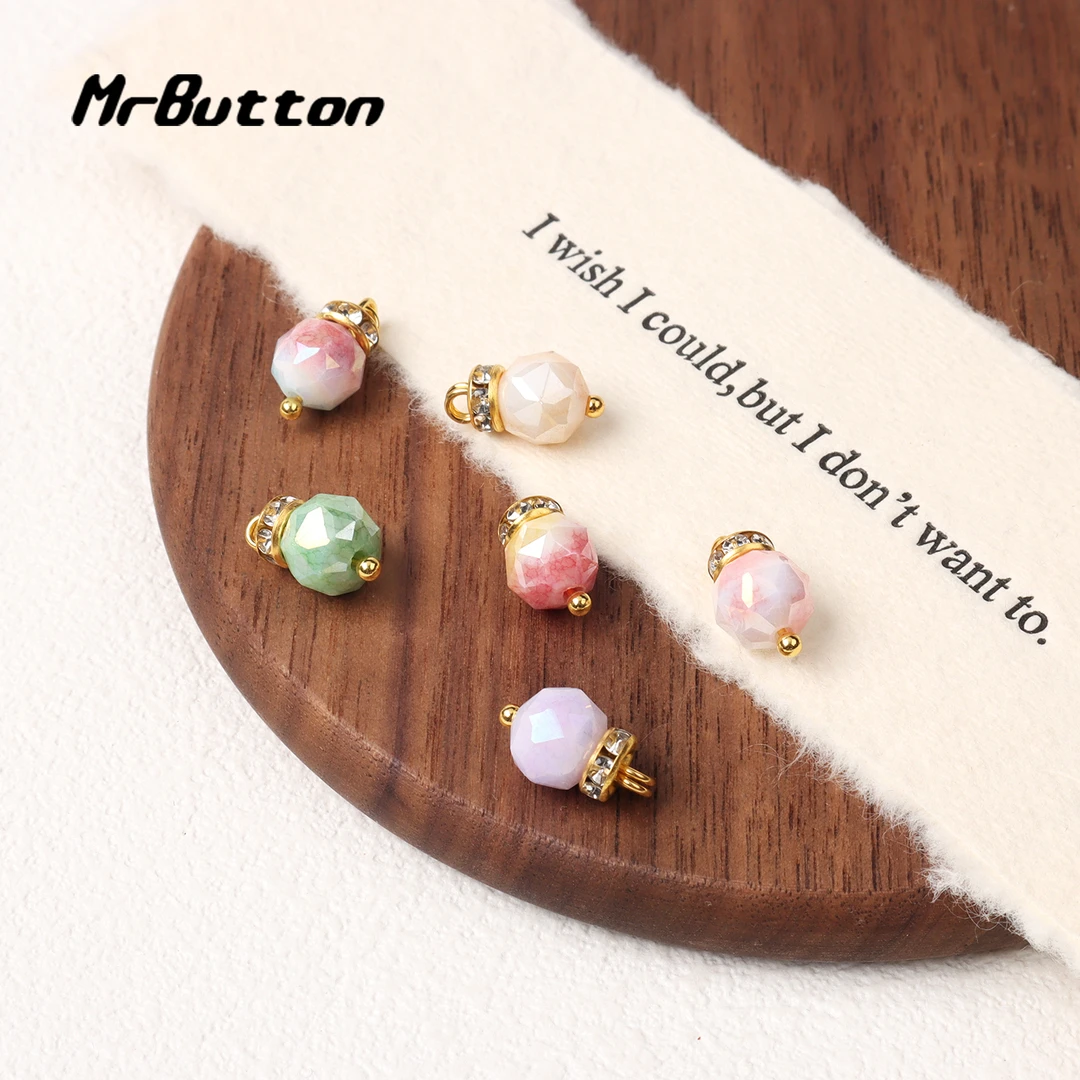 MR BUTTON 仿水晶古典吊坠diy饰品手链项链串珠子连衣裙服装辅料